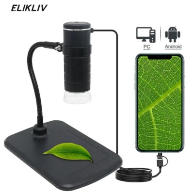 3 IN 1 USB Microscope 50X-1000X LED Digital Coin Magnifier Jewelry Watch Loupe