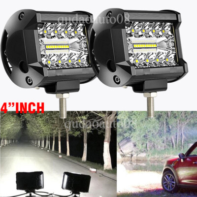 1000LM 4Inch LED Work Lights Bar Spot Flood Light Offroad Vehicle Truck Car Lamp