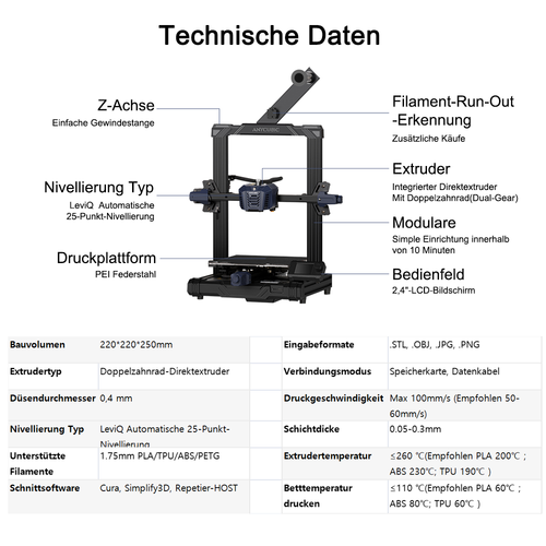 【Refurbished】ANYCUBIC KOBRA NEO 3D Printer High Printing Speed Auto Leveling