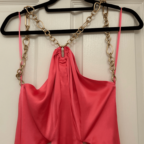 Pre-owned Cult Gaia Althea Silk Blend Gown In Pink