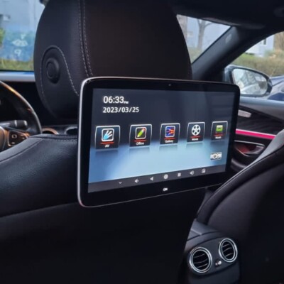 Android Headrest With Monitor For 2024 Mercedes GLB220 Rear Entertainment System