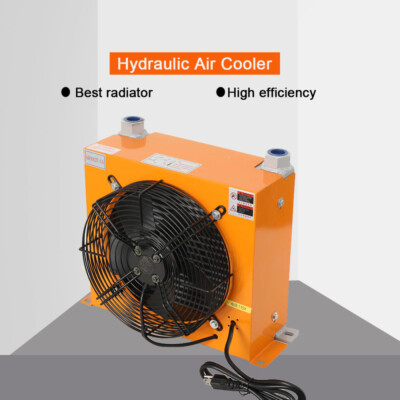 110V Industrial Hydraulic Oil Cooler W/Heat Dissipation Flow Fan Radiator 85W US
