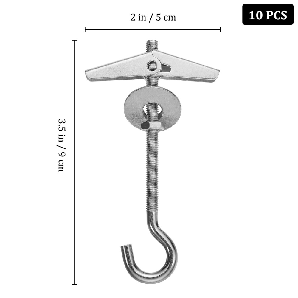 Yardwe 10 Ceiling Hook Carbon Steel Plasterboard Ceiling Wall Spring