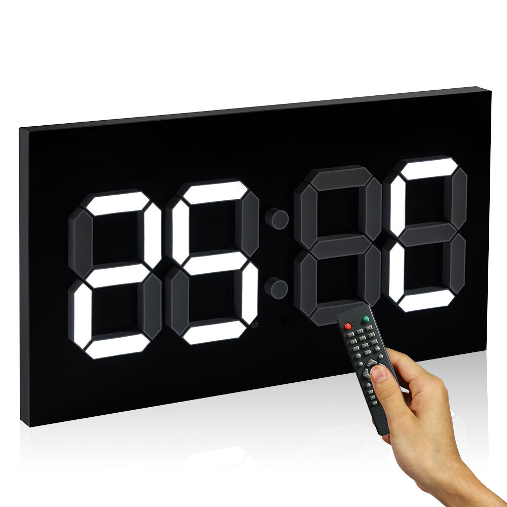 Programmable Digital Display GYM Timer Wall 14" Clock With Remote For