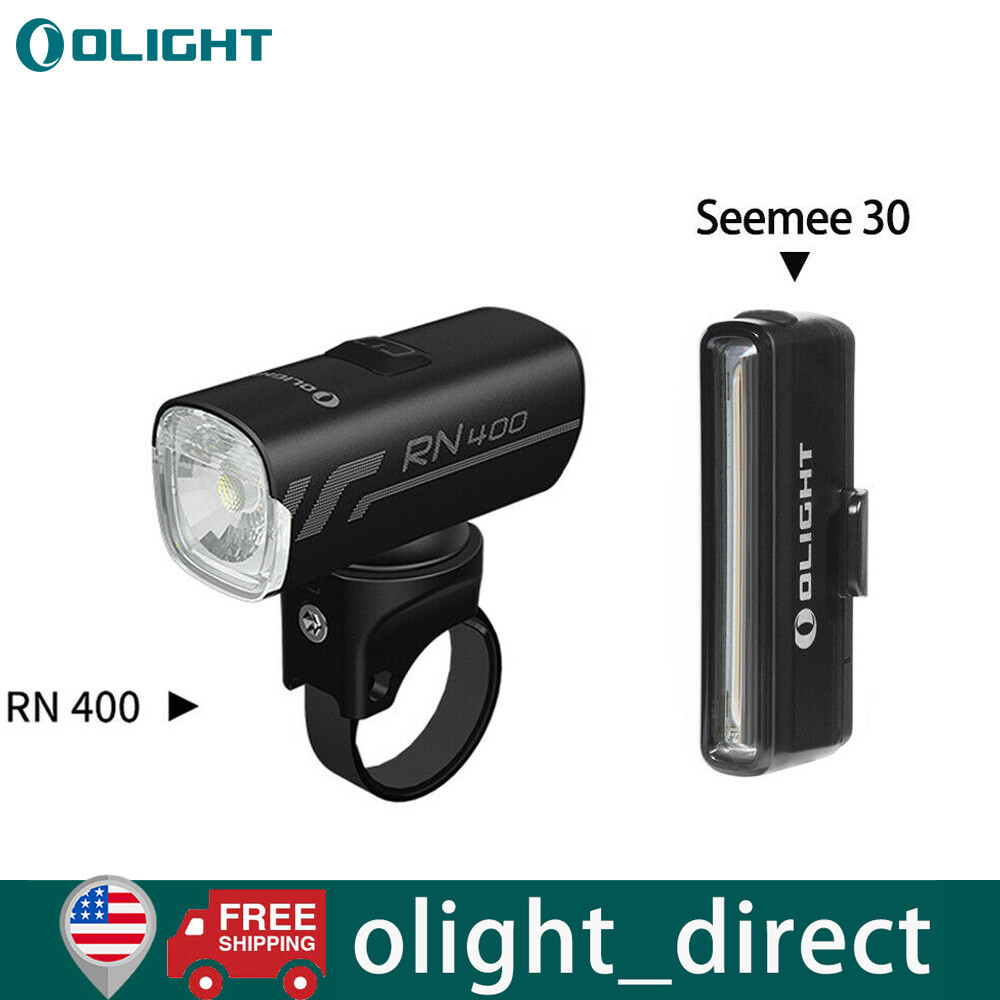 Olight Seemee 30 Tail Light + Bike Headlight RN400 USB Rechargeable Waterproof