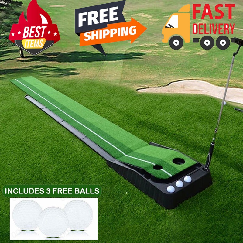 Golf Putting Green System 10ft Challenging Putter Indoor Outdoor