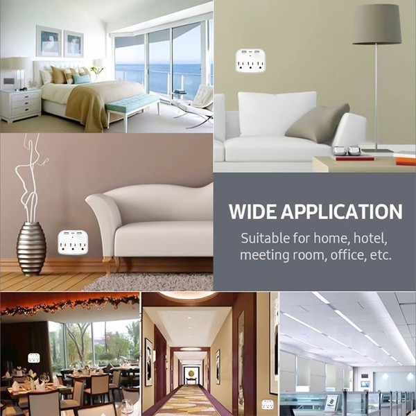 4K 1080P HD WIFI IP Camera Wall USB Outlets Power Socket Hidden Cam Network DVR - Image 7