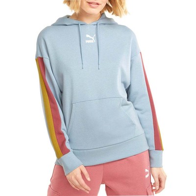 

Puma Clsx Pullover Hoodie Женская синяя повседневная верхняя одежда 589768-61, Синий