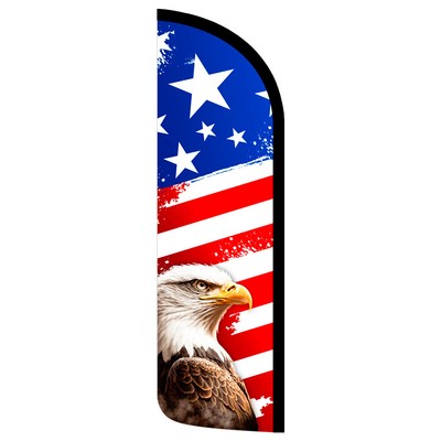 American Glory (Grunge) Premium Windless Feather Flag Bundle (Complete Kit) OR O