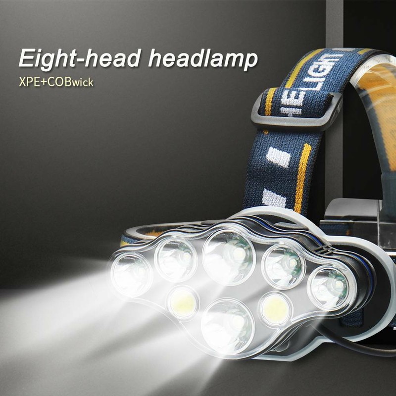 Details about / 350000LM 8 Modes LED Headlamp COB USB Rechargeable Headlight Head Torch ME