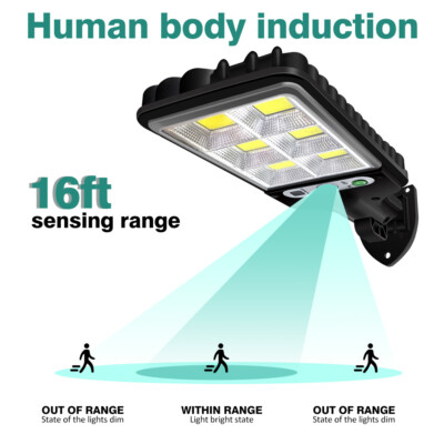 600W LED Solar Wall Light Motion Sensor Outdoor Garden Security Street Yard Lamp