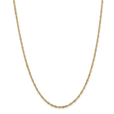 Pre-owned Superdealsforeverything Real 14kt Yellow Gold 18 Inch 2mm Singapore With Lobster Clasp Chain; 18 Inch