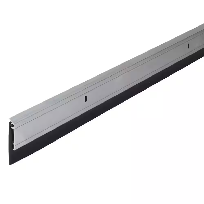 M D Door Sweep 36 Inch Commercial Aluminum Rubber Draft Seal Silver Screw On