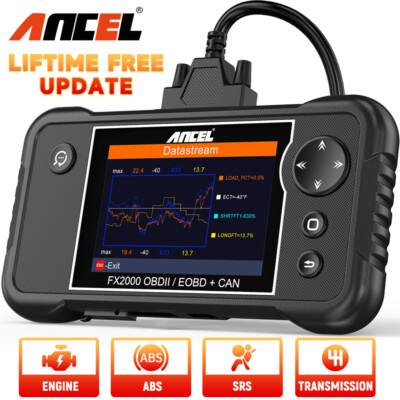 Automotive OBD2 Scanner Diagnostic Car ABS SRS Transmission Engine Live Data