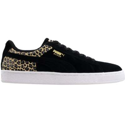 Puma 368309-01 Suede Wild Женские Кроссовки Обувь Повседневная - Черный