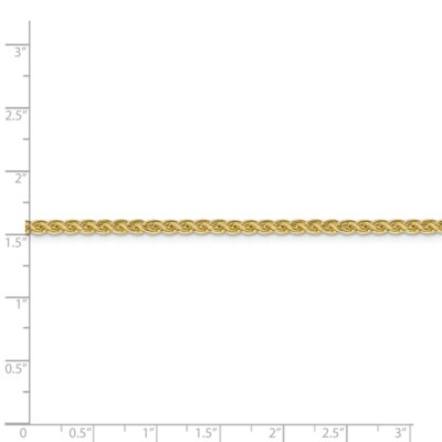 Pre-owned Superdealsforeverything Real 14kt Yellow Gold 20 Inch 2.75mm Semi-solid Wheat With Lobster Clasp Chain