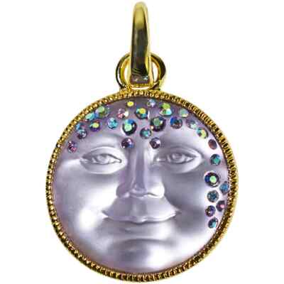 KIRKS FOLLY GODDESS SEAVIEW MOON 25mm OPEN RING CHARM GT TWILIGHT PURPLE