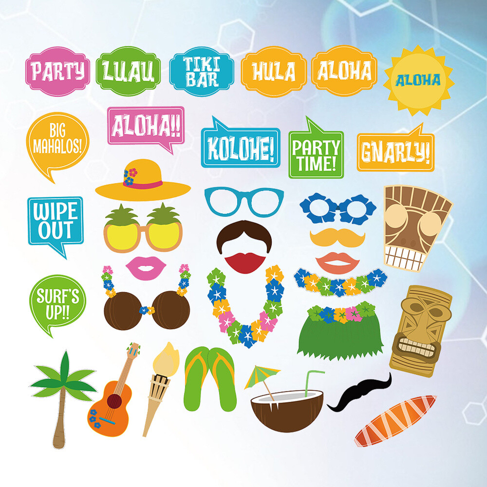 Amosfun 20PCS Fiesta Photo Props Novelty Creative Mexican Party Favors for Party