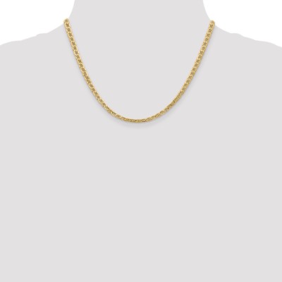 Pre-owned Superdealsforeverything Real 14kt Yellow Gold 18 Inch 4mm Semi-solid Anchor With Lobster Clasp Chain