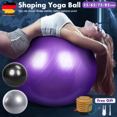 Gymnastikball Fitnessball Sitzball Pilates Yoga Ball Sportball 55 65 75 85cm DHL