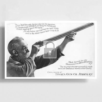 Ithaca Gun Co  Bob Edwards New York NY Reprint Postcard