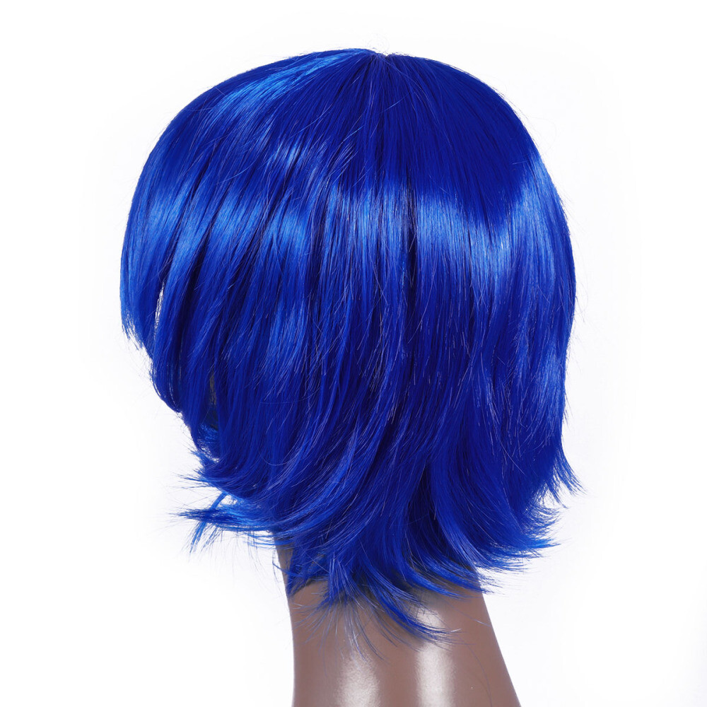 blue layered wig