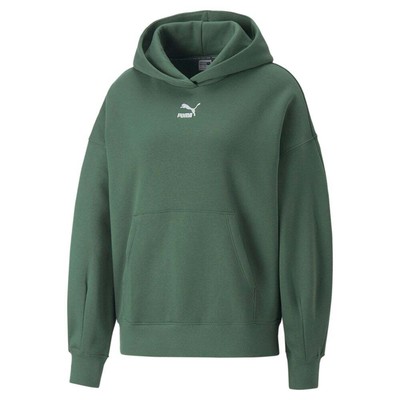 

Puma Classics Oversized Pullover Hoodie Женская зеленая повседневная верхняя одежда 67174925, Зеленый