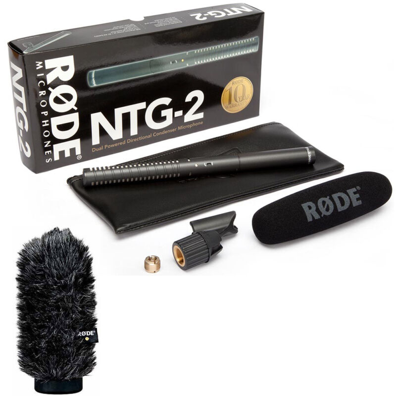 Rode Ntg2 Condenser Supercardioid Shotgun Recording Microphone + Ws6 Windshield