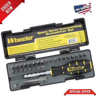 Wheeler 26 Bit Screwdriver Bit Set Space Saver Tool Gunsmithing Firearm