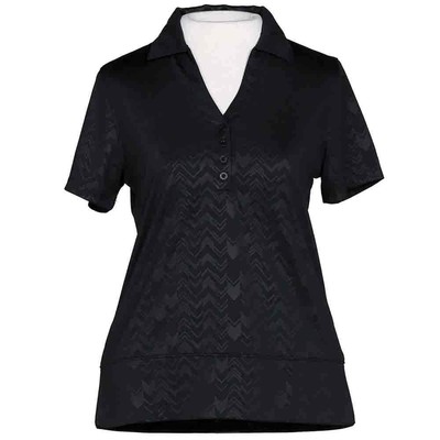 

Рубашка поло с коротким рукавом и короткими рукавами с тиснением Chevron Page - Tuttle, женская, размер , повседневная, P15S5, Черный