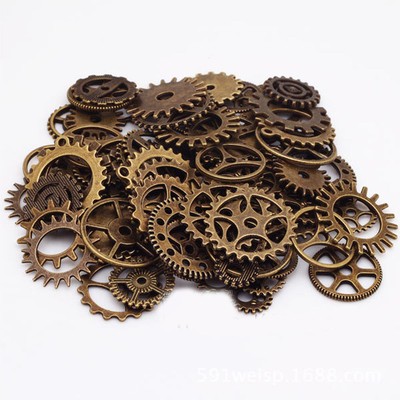 100g Pieces Lot Vintage Steampunk Wrist Watch Old Parts Gears Wheels Steam Punk