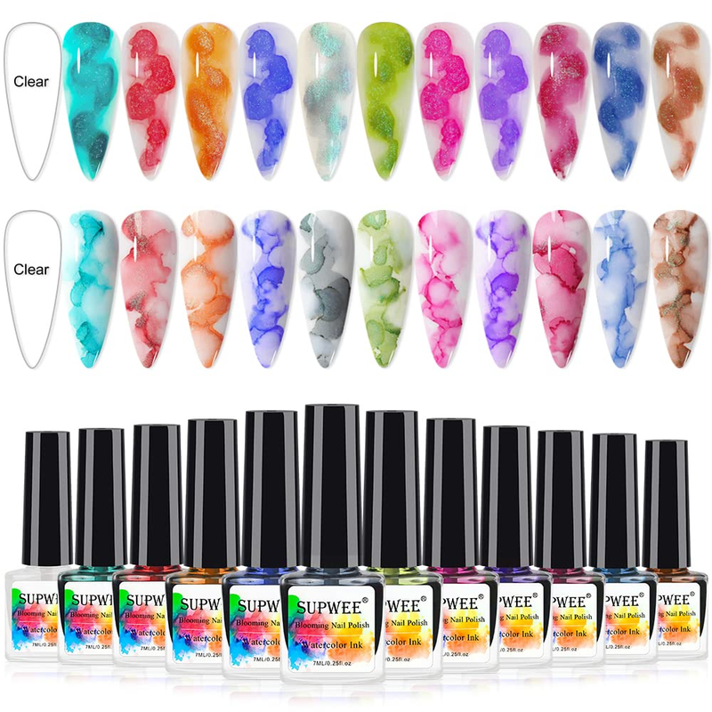 Blooming Gel Nail Polish Marble Nail Polish Watercolor Ink Gel Nail set01