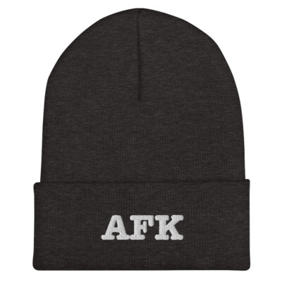 AFK Cuffed Beanie-  Gaming - Gamer - Away From Keyboard / Controller