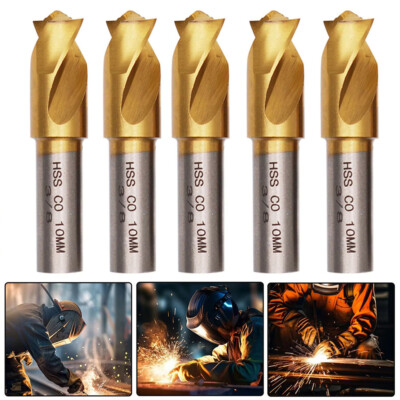 3/8'' 10mm Welding Drill Bit Countersink Bit HSS Spot Weld Cutter HSS Cobalt 5PCS