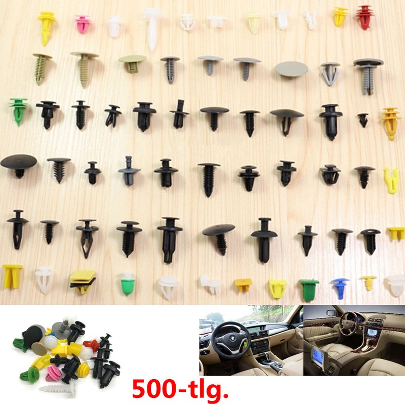 500tlg KFZ Niete Befestigung Clip Sortiment Set Türverkleidung Für PKW Auto DE