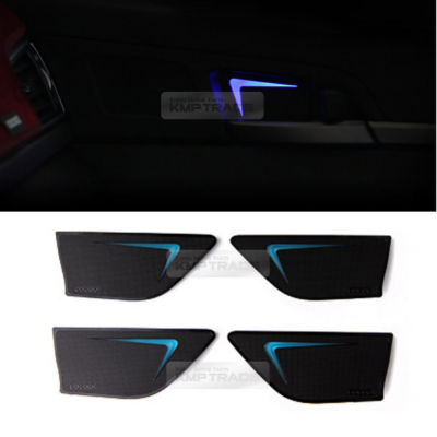 Blue LED Inner Door Catch Handle Plate Panel 4EA For HYUNDAI 2011-14 Sonata i45