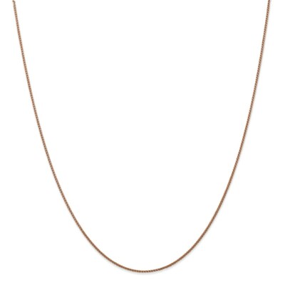 Pre-owned Superdealsforeverything Real 14kt Rose Gold 1.0mm Spiga Chain; 18 Inch; Lobster Clasp In Pink