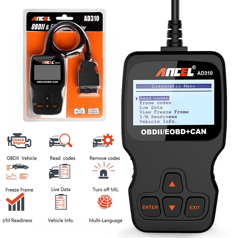 Ancel AD310 OBD2 Scanner Car Engine Analyzer Diagnostic Code Reader