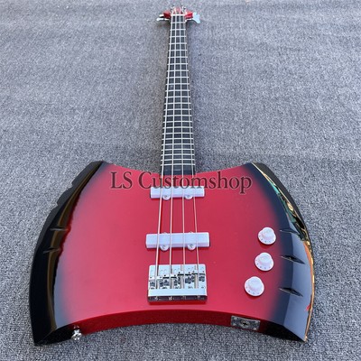 Ax Bass Adventure Time Red Marceline's Ax Bass Guitar Chrome Hardware Safe Ship