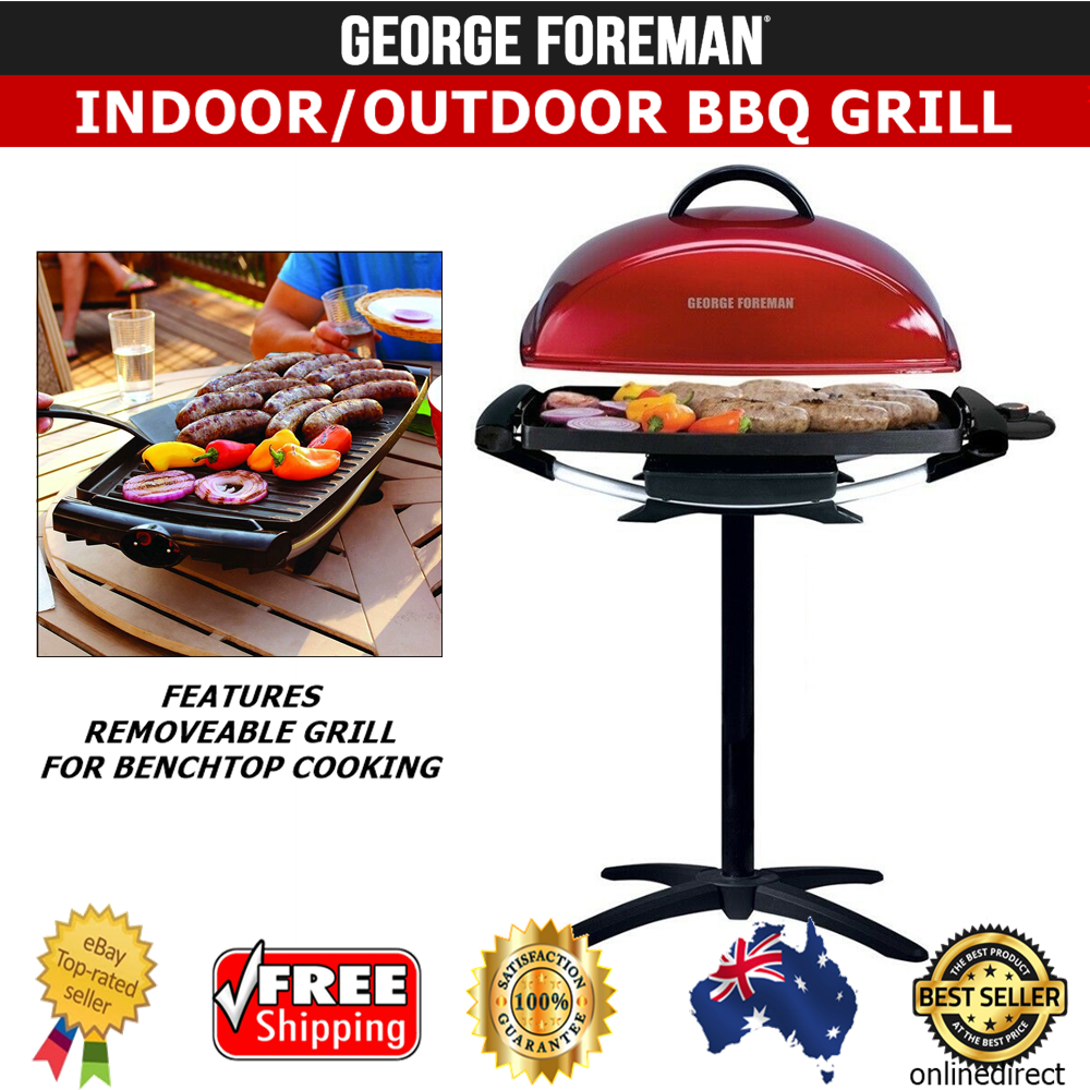 George Foreman Electric BBQ Portable Indoor/Outdoor Grill ...