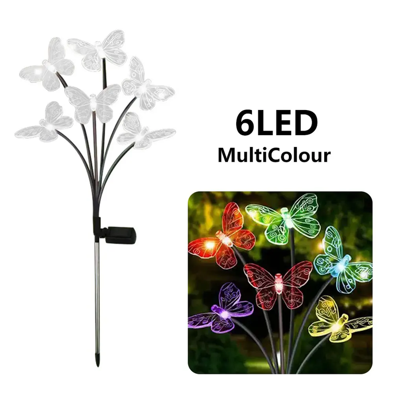 7 Heads Solar Lights Outdoor Decor Garden Lights Rose Flower Lawn Yard Patio Gar