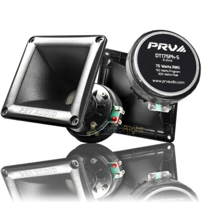 PRV Audio 8 Ohm 1'' Exit Compression Driver 4.5'' Wide Horn Combo WG175Ph 2 Pack