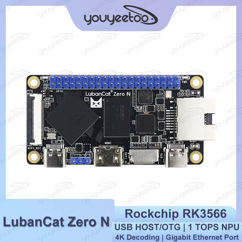 LubanCat Zero N Development Board Network Port Version Rockchip RK3566 Card Comp
