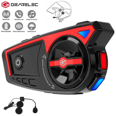 Wireless Motorcycle Helmet Headset Bluetooth Headphone Speaker Hands-Free BT5.3