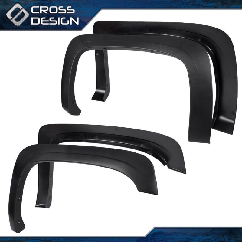 Textured Fender Flares Fit For 07-13 Chevy Silverado 1500hd/2500hd/3500hd 78.7”