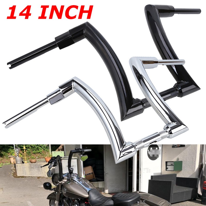 12 14 16" Inch Rise 2" Ape Hanger Handlebar For Harley ...