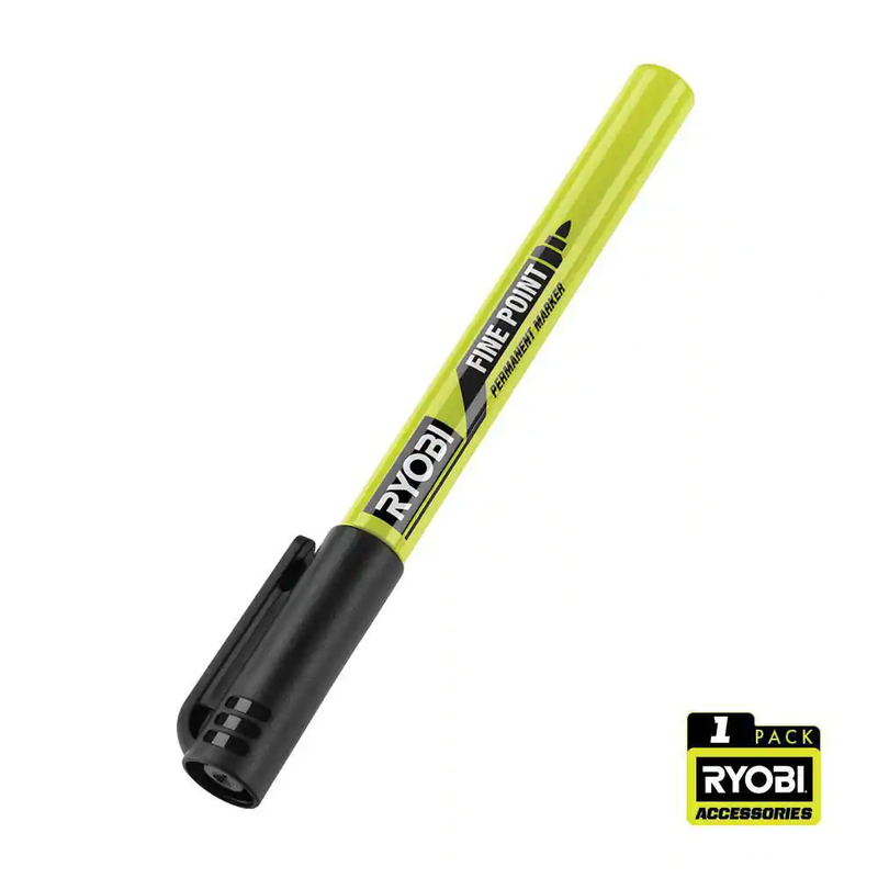 Black Fine Point Permanent Marker, Workshop Jobsite Marking Tool for Wood, Metal