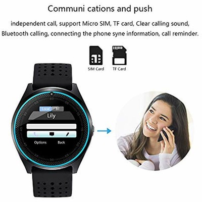 Smart Watch-Touch Screen Wrist SIM Card Slot Camera Sport Fitness Compatible For