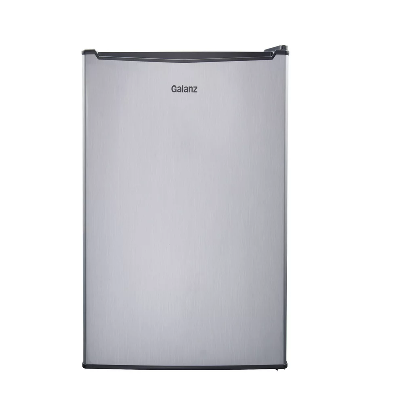 2.7 Cu Ft One Door, Stainless Steel Look, New, Width 19.1