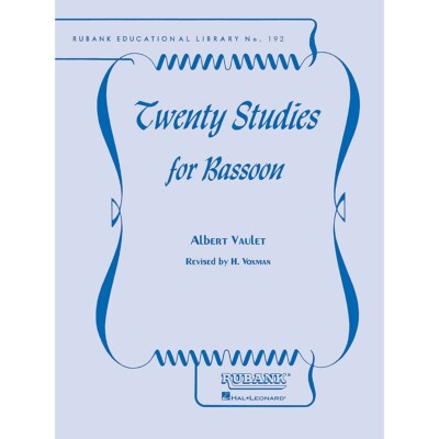 Rubank Publications Twenty Studies for Bassoon Woodwind Method Series